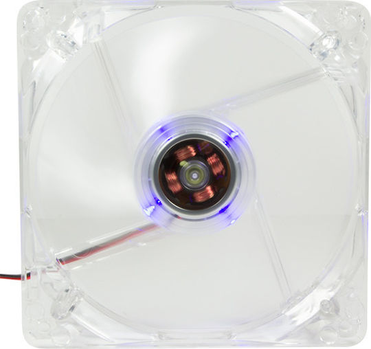 LogiLink FAN104 Case Fan 120mm (2000rpm / 75cfm) with Blue LED and 4-Pin Molex Connection White