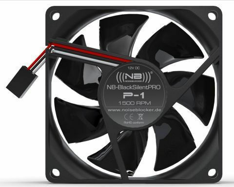 Noiseblocker P1 Case Fan 80mm (1500rpm / 17.25cfm) Without LEDs Lighting and Connection 3-Pin