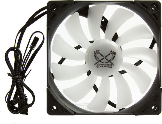 Scythe Kaze Flex 120 (RN) Ventilator Pentru Carcasă (1800rpm / 79.76cfm) cu Iluminare RGB și Conexiune 3-Pin