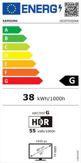Samsung Smart Τηλεόραση 32" Full HD LED T5302 (2020) UE32T5302AKXXH