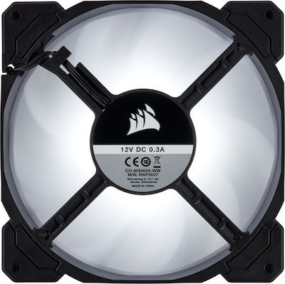 Corsair Air Series AF140 LED (2018) Case Fan (1150rpm / 62cfm) με Λευκό Φωτισμό και Σύνδεση 3-Pin 2τμχ Λευκό