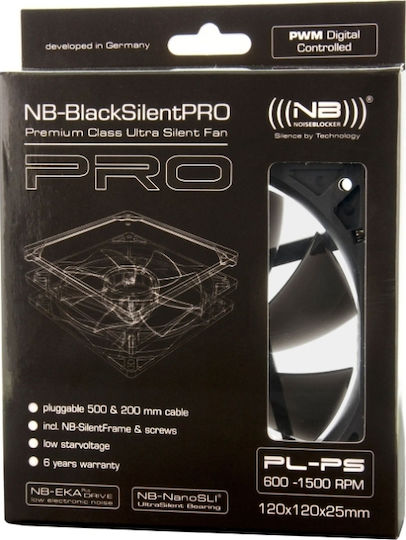 Noiseblocker Blacknoise Silent Pro 120mm 4-Pin PWM Case Fan