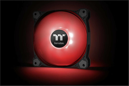 Thermaltake Pure A12 Radiator Case Fan 120mm (1500rpm / 56.45cfm) με Κόκκινο Φωτισμό και Σύνδεση 4-Pin PWM Κόκκινο
