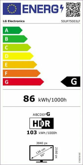 LG Smart Televizor 50" 4K UHD LED UP75 HDR (2021)