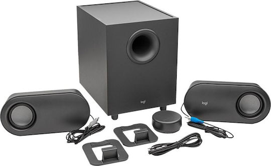 Logitech Z407 Безжични компютърни тонколони Компютърни тонколони 2.1 с Bluetooth и мощност 40W в Черен цвят