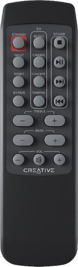 Creative T100 Kabellose Computerlautsprecher 2.0 mit Bluetooth und Leistung 40W in Schwarz Farbe