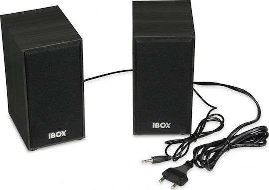 iBox IGLSP1 Ηχεία Υπολογιστή 2.0 με Ισχύ 10W σε Καφέ Χρώμα