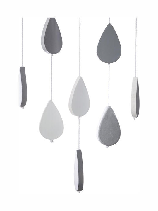 Atmosphera Kids Hanging Decorative Cloud Gray Wood 23.8x1.2x61.5cm