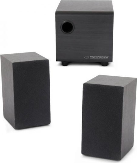 Esperanza Twist Компютърни тонколони 2.1 с мощност 6W в Черен цвят