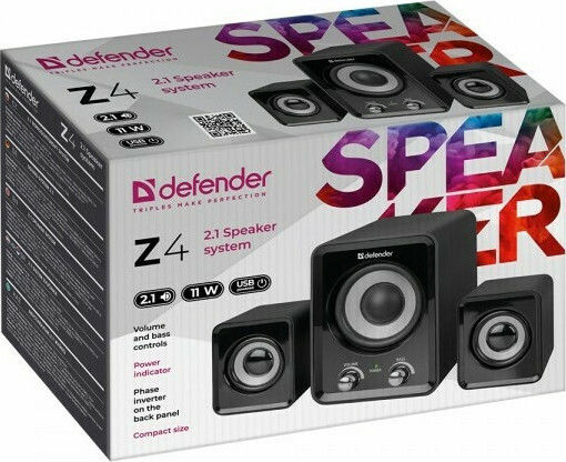Defender Z4 2.1 Speakers 11W Black