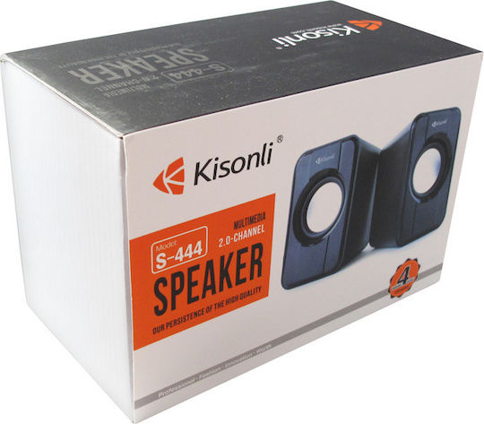 Kisonli S-444 2.0 Speakers 3W Black