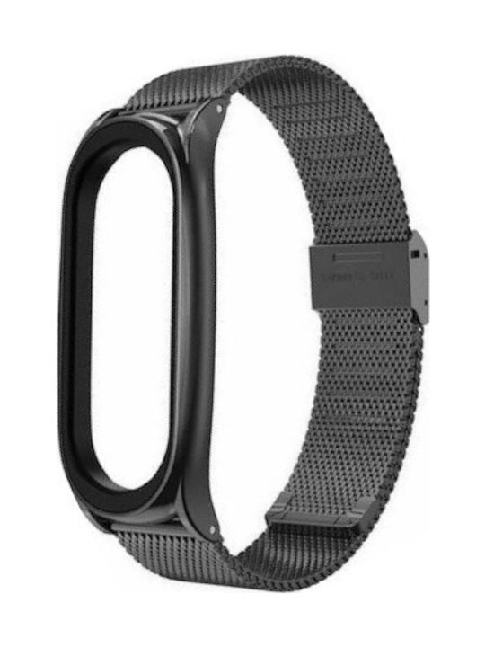 Tech-Protect Milanese Strap Stainless Steel Black (Mi Smart Band 5/Mi Smart Band 6) TPRMB5B