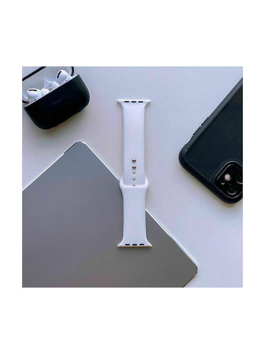 Tech-Protect Icon Strap Silicone with Pin White (Apple Watch 42/44/45mm)