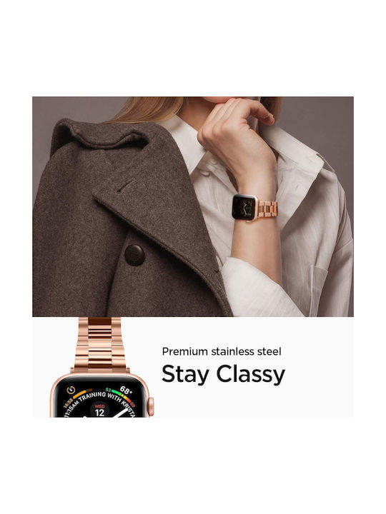 Spigen Modern Fit Armband Rostfreier Stahl Rose Gold (Apple Watch 38/40/41)