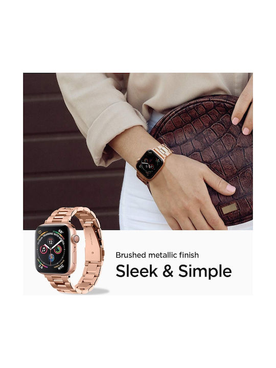Spigen Modern Fit Armband Rostfreier Stahl Rose Gold (Apple Watch 38/40/41)