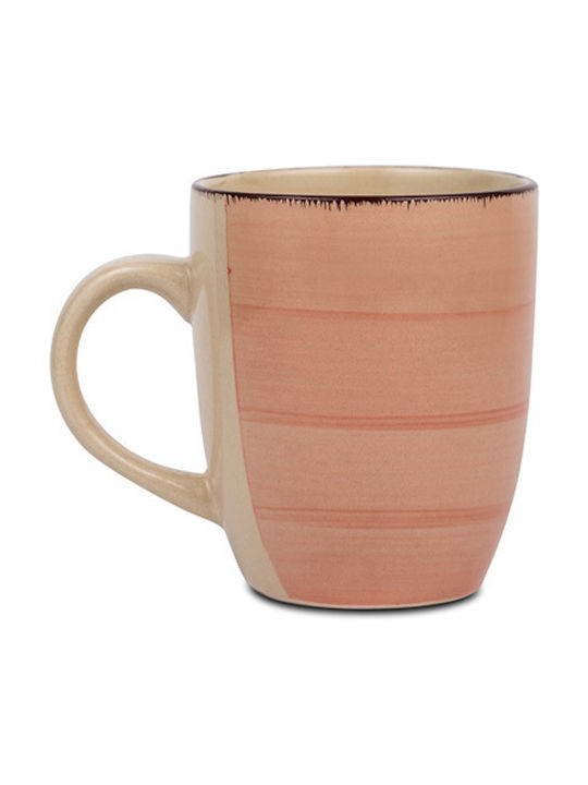 Nava Lines Terra Cotta Ceramic Cup Pink 350ml