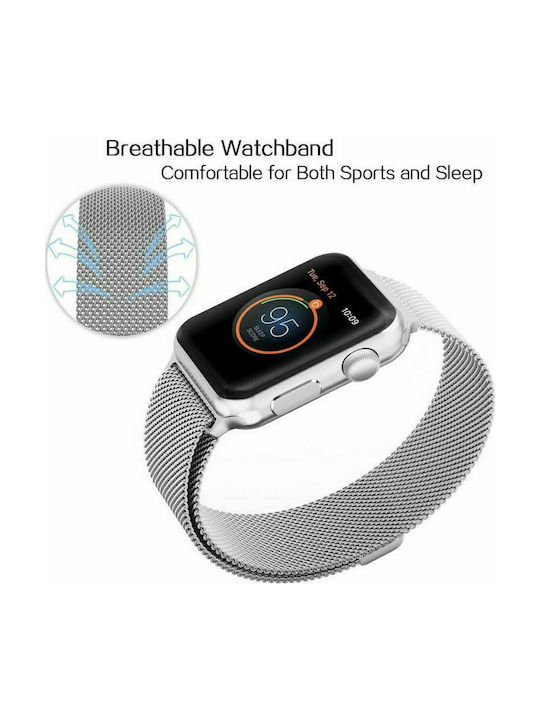 Tactical Λουράκι Μεταλλικό Ασημί (Apple Watch 38/40/41mm)