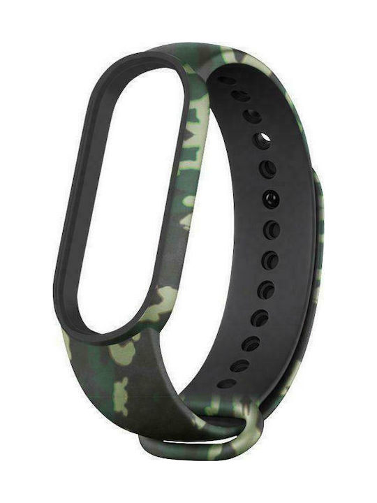 Λουράκι Σιλικόνης Πράσινο Καμουφλάζ (Mi Smart Band 5/Mi Smart Band 6)