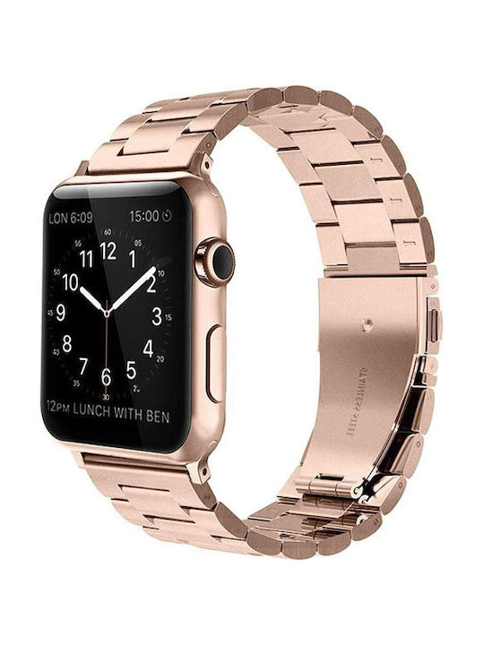 Stainless Steel Armband Rostfreier Stahl Rose Gold (Apple Watch 44/45/46mm/Ultra 49mm)