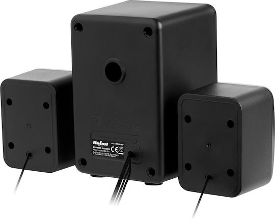 Rebel COMP CS-50 Ηχεία Υπολογιστή 2.1 με Ισχύ 11W Μαύρα