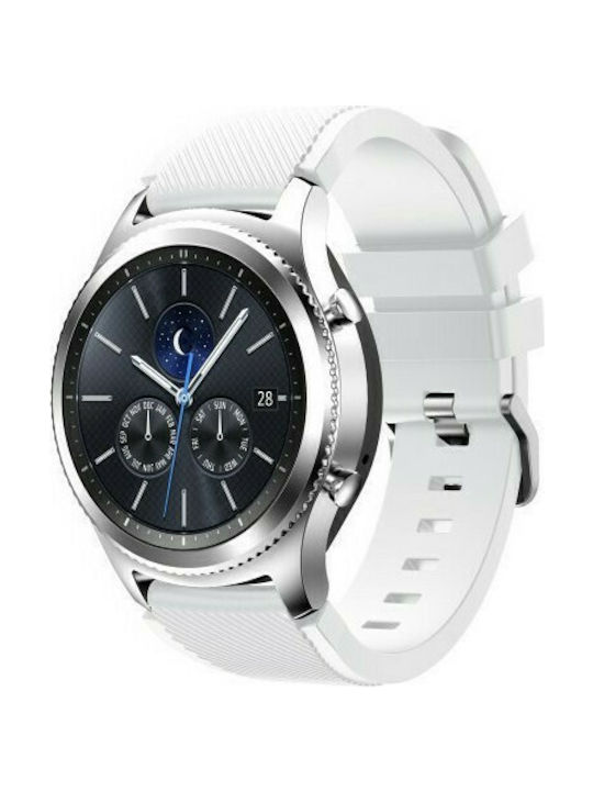 Armband Silikon Weiß (Galaxy Watch (46mm) / Gear S3)