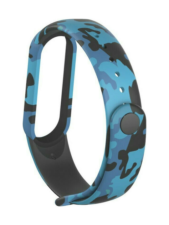 Λουράκι Σιλικόνης Camo Μπλε (Mi Band 5)