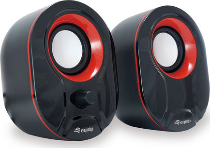 Equip Stereo 2.0 Ηχεία Υπολογιστή 2.0 με Ισχύ 3W Κόκκινα