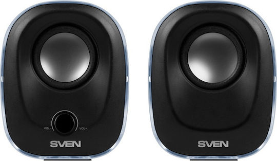 Sven 330 Ηχεία Υπολογιστή 2.0 με Ισχύ 2.5W Μαύρα
