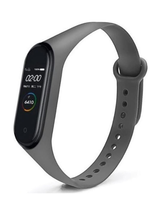 Λουράκι Σιλικόνης Σκούρο Γκρι (Mi Band 3/4)