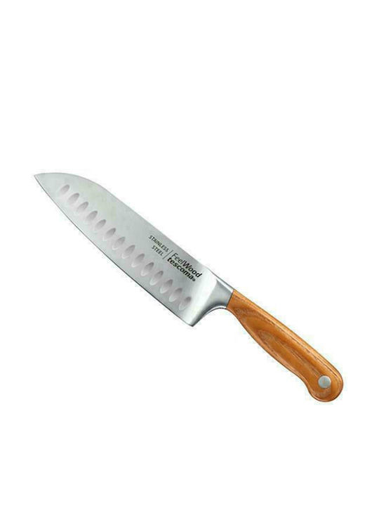 Tescoma Feelwood Μαχαίρι Santoku από Ανοξείδωτο Ατσάλι 17cm 884826