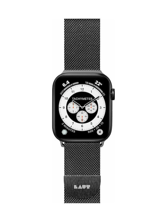 Laut Steel Loop Armband Rostfreier Stahl Black (Apple (Apple Watch 44/45/46mm/Ultra 49mm) LAUT_AWL_ST_BK