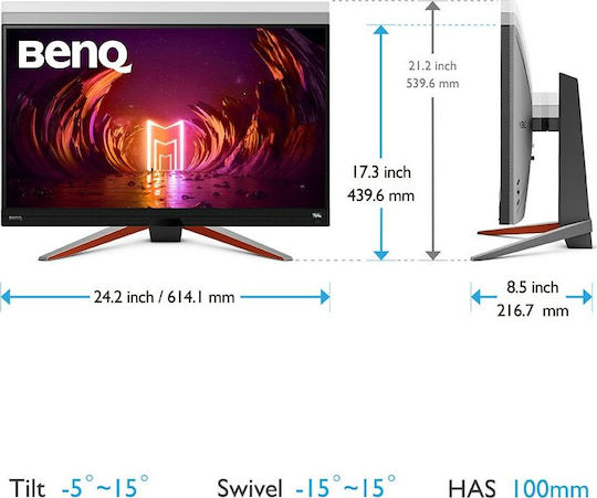 BenQ Mobiuz EX2710Q IPS HDR Gaming Monitor 27" QHD 2560x1440 165Hz με Χρόνο Απόκρισης 2ms GTG