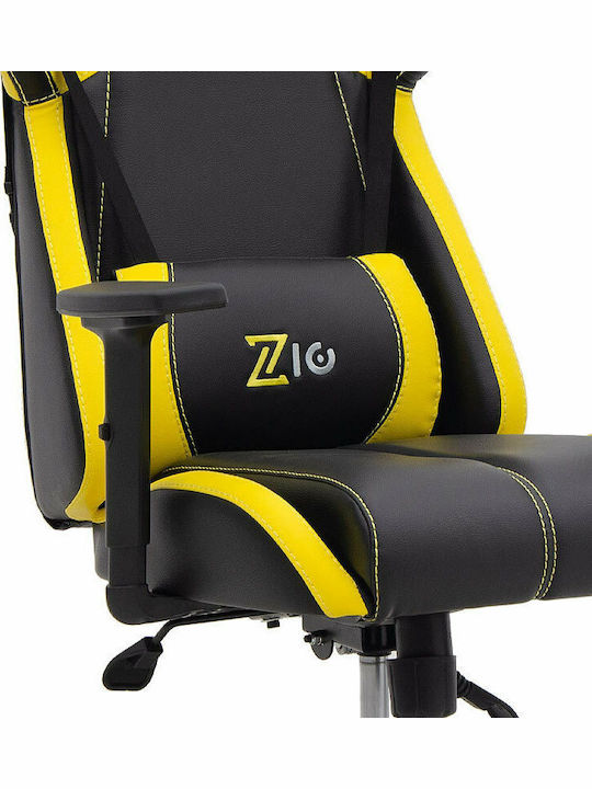Megapap Vortex Scaun Gaming Din piele ecologică cu Brațe Reglabile Yellow / Black