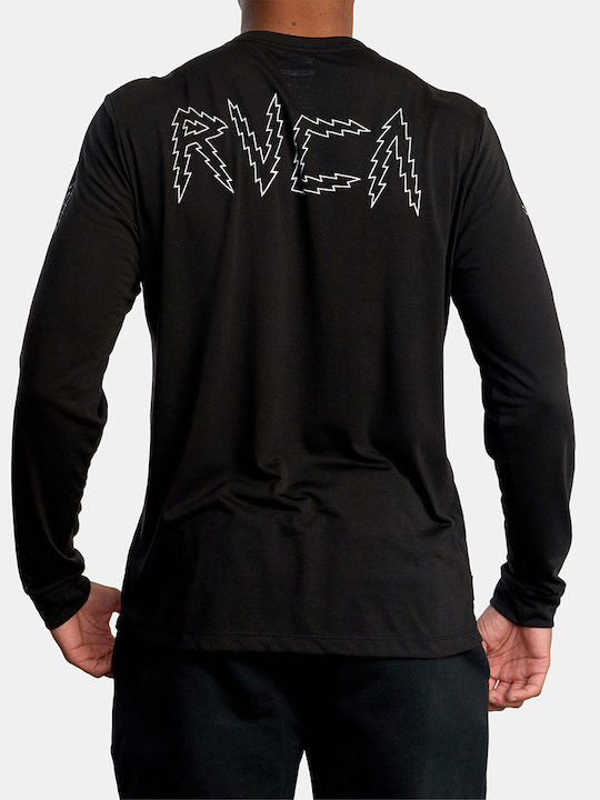 RVCA Leines Banner T Men's Long Sleeve Blouse Black