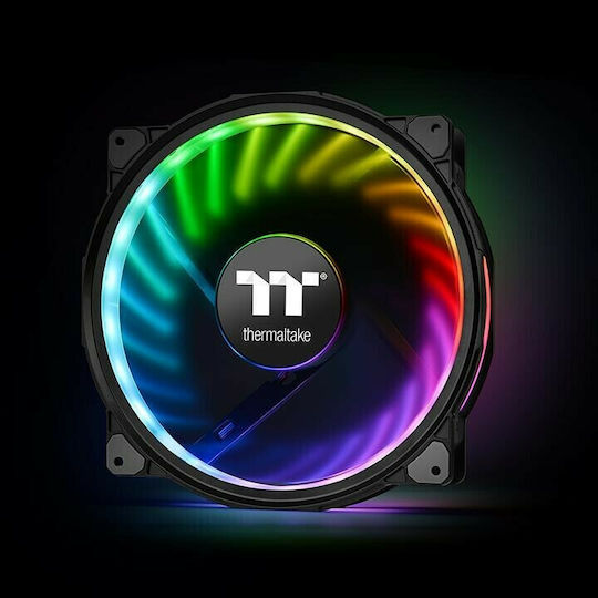 Thermaltake Riing Plus 20 Gehäuselüfter TT Premium Gehäuselüfter 200mm (1000rpm / 117,96cfm) mit RGB-Beleuchtung und Verbindung 4-Pin PWM