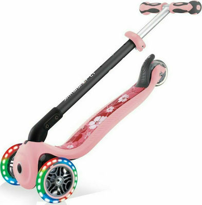 Globber Kids 3-Wheel Foldable Scooter Go-Up Deluxe Fantasy Lights for 3+ years Pink