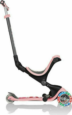 Globber Kids 3-Wheel Foldable Scooter Go-Up Deluxe Fantasy Lights for 3+ years Pink