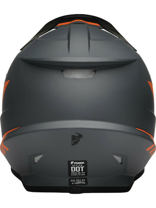 Thor MX Sector Chev Charcoal/Orange Κράνος Μηχανής Motocross