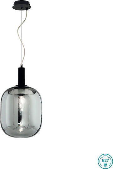 Ondaluce Pendant Light Black Ball with Socket E27 30cm