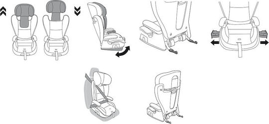 Peg Perego Viaggio 2-3 Surefix Καθισματάκι Αυτοκινήτου με Isofix Red 15-36 kg