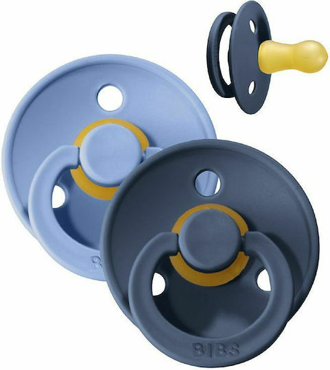 Bibs Πιπίλες Καουτσούκ για 0-6 μηνών Colour Sky Blue / Steel Blue 2τμχ
