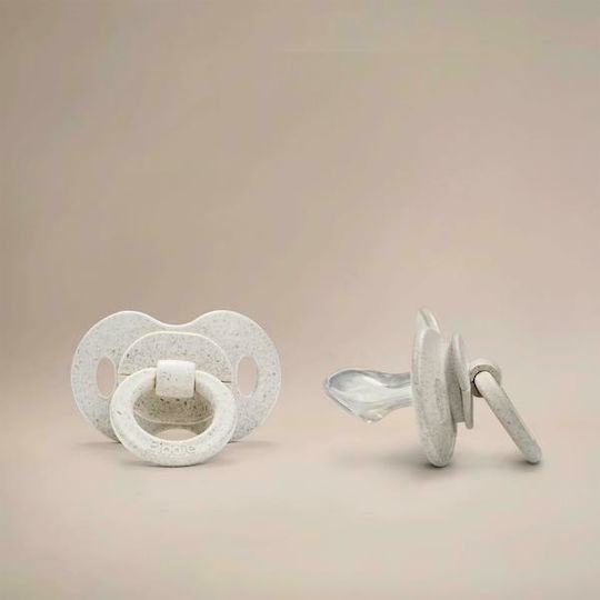 Elodie Details Bamboo Orthodontic Pacifier Silicone with Case Lily White for 3+ months