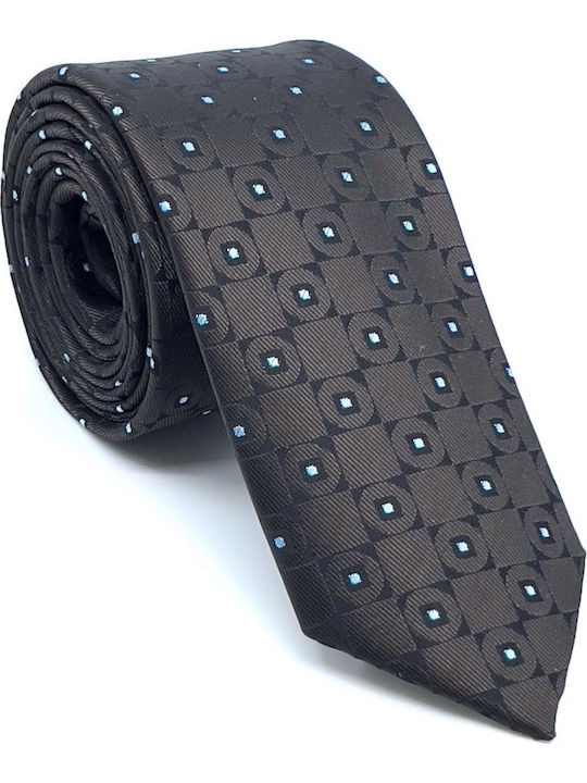 Legend Accessories Set de Cravată pentru Bărbați Sintetic Tipărit în Culorea Maro