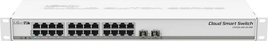 MikroTik CSS326-24G-2S+RM Управление на L2 Switch с 24 Портове Гигабитови (1Gbps) Ethernet и 2 SFP Портове