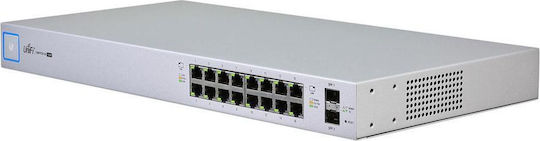 Ubiquiti Unifi Switch 16-150W Управление на L2 PoE+ Switch с 16 Портове Гигабитови (1Gbps) Ethernet и 2 SFP Портове