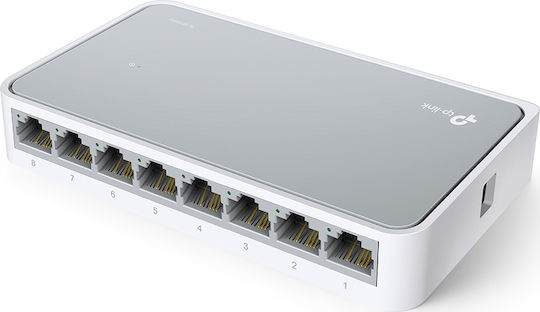 TP-LINK TL-SF1008D v12 Unmanaged L2 Switch με 8 Θύρες Ethernet