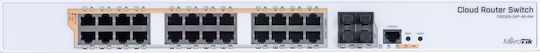 MikroTik CRS328-24P-4S+RM Verwaltet L2 PoE+ Switch mit 24 Ports Gigabit (1Gbps) Ethernet und 4 SFP Ports
