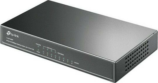 TP-LINK TL-SF1008P v4 Unmanaged L2 PoE Switch με 8 Θύρες Ethernet