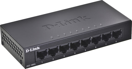 D-Link DGS-108GL Negestionat L2 Switch cu 8 Porturi Gigabit (1Gbps) Ethernet