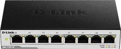 D-Link DGS-1100-08 Managed L2 Switch με 8 Θύρες Gigabit (1Gbps) Ethernet